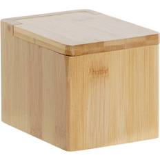 Dkd Home Decor Naturlig Bambus Saltströare Med Lock 10 x 13 x 10 cm Kryddkvarn