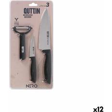 Black Cutlery Sets Quttin Nero Black Kitchen of 3 Cutlery Set 3pcs