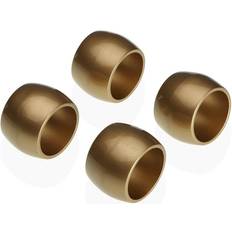 Gold Napkin Rings Versa Golden Polypropylene Set 4.7 x 3.2 x 4.7 cm Napkin Ring