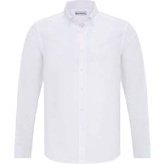 Satin Skjortor Boggi Milano Slim Fit Bomull Skjorta - Vit