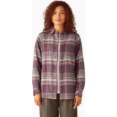 Dickies Plaid Flannel Long Sleeve Shirt - Red