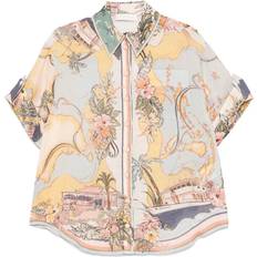 Zimmermann Tøj Zimmermann Tallow Floral Ramie Shirt - Multicoloured