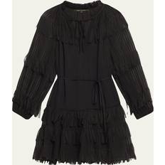 Kobi Halperin Nora Chiffon Mini Dress - Black