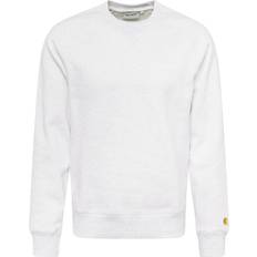 Guld - Unisex Överdelar Carhartt WIP Chase Sweat - Ash Heather/Gold/Valkoinen