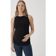 pact Women's Black Maternity Ruched Tank