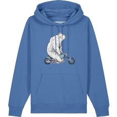 Pullover Watapparel Bär auf Bike Sweatshirt - Bright Blue