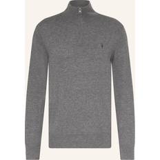AllSaints Herr Tröjor AllSaints Wool Nylon Regular Fit Quarter Zip Sweater - Carter Grey