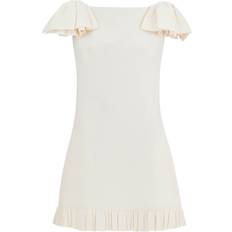 Wool Dresses Valentino Garavani Mini Crepe Couture Dress with Bows - White