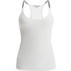 Chain-Link Trim Racerback Top - Hvid