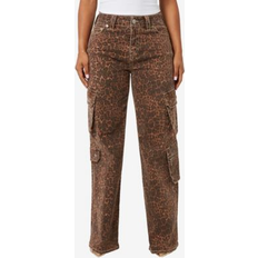 Leopard Clothing True Religion Women's Big T Leopard Cargo Pants - Brown