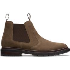 Beige - Man Chelsea-laarzen Clarks Burchill Up Boots - Taupe Suede