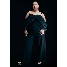 3XL Jumpsuits & Overalls Eloquii Plus Size Big Bow Jumpsuit - Black Onyx