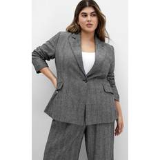 4XL - Women Blazers City Chic Blazer Kings Plus Size - Herringbone