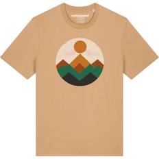 Beige - Unisex Hemden Watapparel Geometric Landscape 2 Shirt - Beige/Braun/Grün