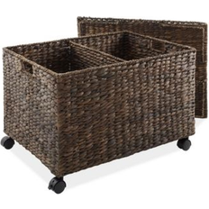 Casafield Rolling Storage Cart with Lid and Wheels Basket