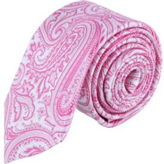 Pink Ties Trafalgar Sobee Paisley Silk Necktie - Pink