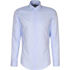 Herren - Viskose Hemden BOSS Regular Fit Business-Hemd mit Kentkragen - Bleu