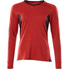 Mascot Work Tops Mascot Accelerate Long-Sleeved T-Shirt - Traffic Red/Black