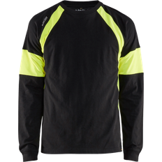 Blåkläder Work Tops Blåkläder Long Sleeve T-shirt - Black/Hi-Vis Yellow