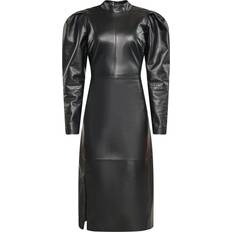 Skinnimitation Klänningar Faina Kleid - Schwarz