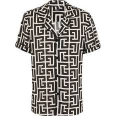 Uld Skjorter Balmain Herre Skjorte Uld - Sort