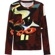 Desigual T-shirts Desigual Brown Viscose Tops - Marron