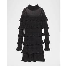 Zimmermann Klänningar Zimmermann Crush High-Neck Frilled Mini Dress - Black