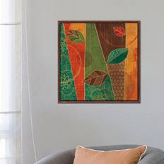 Lark Manor Bohemian Leaves III Gallery-Wrapped Canvas 66.04cm H x 66.04cm W x 3.81cm D Framed Art 66x66cm