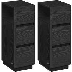 Latitude Run Arcolia Black 65cm H X 25cm W X 30cm D Bedside Table