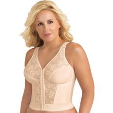 Exquisite Form Plus Size Fully Front Lace Posture Bra - Rose Beige