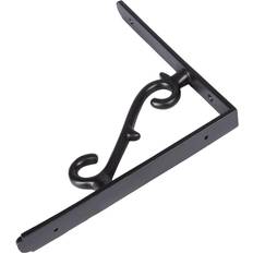 Scroll Iron Bracket Black 20.5cm x 2cm x 20.5cm D