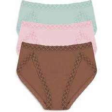 E Bikini Sets Natori Natori Bliss French Cut Bikinis Set of 3 - Nutmeg/Perfect Pink/Meadow