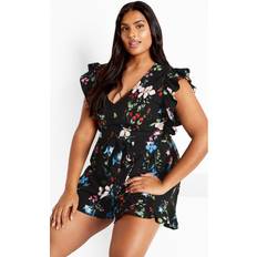 Florals - Women Jumpsuits & Overalls City Chic Fee Print Romper - Floral Display