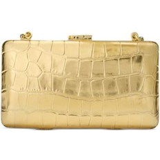 Lauren Ralph Lauren Clutches Lauren Ralph Lauren Croc-Embossed Leather Mini Franki Clutch - Modern Gold