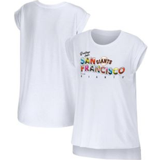 Women T-shirts Wear by Erin Andrews Women's White San Francisco Giants Greetings From T-shirt White