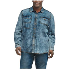 Boulder Creek Big And Tall Long Sleeve Denim Shirt - Light Wash