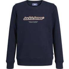 Rød Sweatshirts Jack & Jones Sweatshirt Marin/Rød/Hvid