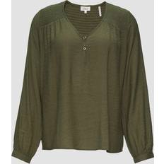 Plissierung Oberteile s.Oliver Bluse - Khaki