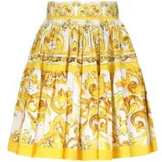 Femme - Multicolore Jupes Dolce & Gabbana Maiolica Print Cotton Skirt Yellow