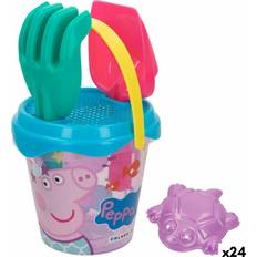 Greta Gris Mjukisdjur Peppa Pig Strandleksaksset 24 Roliga Delar 14 x 12.5 x 14 cm