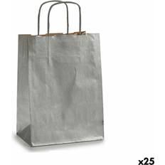 Silver Party Supplies Pincello Premium Silver Paper Bags Pack of 25