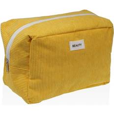 Versa tile Yellow Corduroy Travel Vanity Case - Yellow