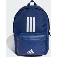 Hvite Skolesekker Classic Back-to-School 3-Stripes Ryggsekk - Dark Blue/White