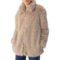 Sanctuary Carmen Faux Fur Coat - Chocolate