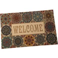 Flerfargede Dørmatter Alexandra House Living Welcome Doormat 60 x 1 x 40 cm Multicolour