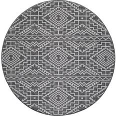 Indoor Outdoor Area Rug 7'10" Round Black