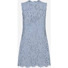 Dolce & Gabbana Blue Dresses Dolce & Gabbana Corded Lace Mini Dress Blue