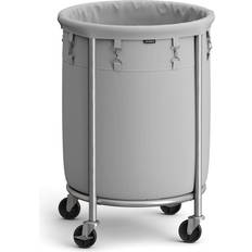 Silver Laundry Baskets & Hampers Rebrilliant Rolling Laundry Hamper Silver 71cm H X 50cm W X 50cm D