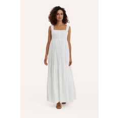 Nom Maternity Colette Dress White