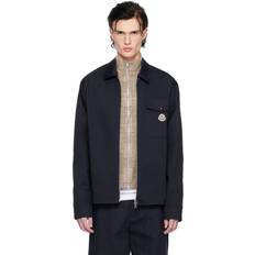 Moncler Jacken Moncler Gabardine Zip-Up Jacket - Navy